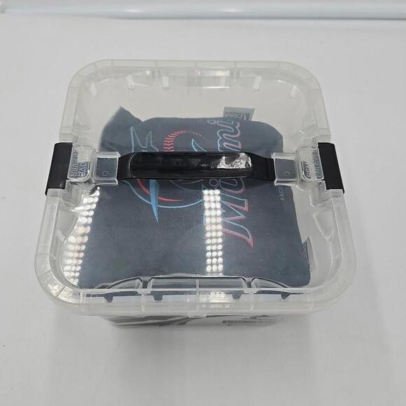 Miami MLB Marlins Corn Hole Bean Bags (SET OF 4) with Case - Picture 4 of 7